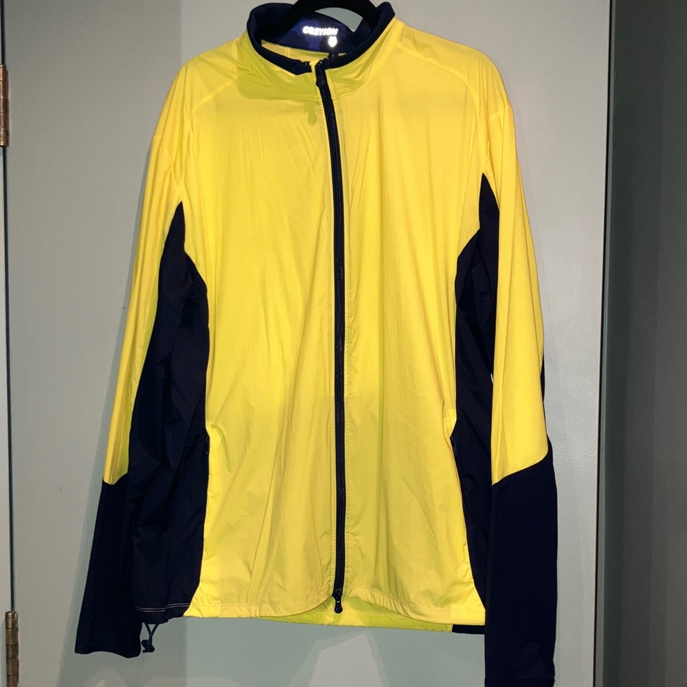 Greyson Yellow and Navy Wind Jacket XXL